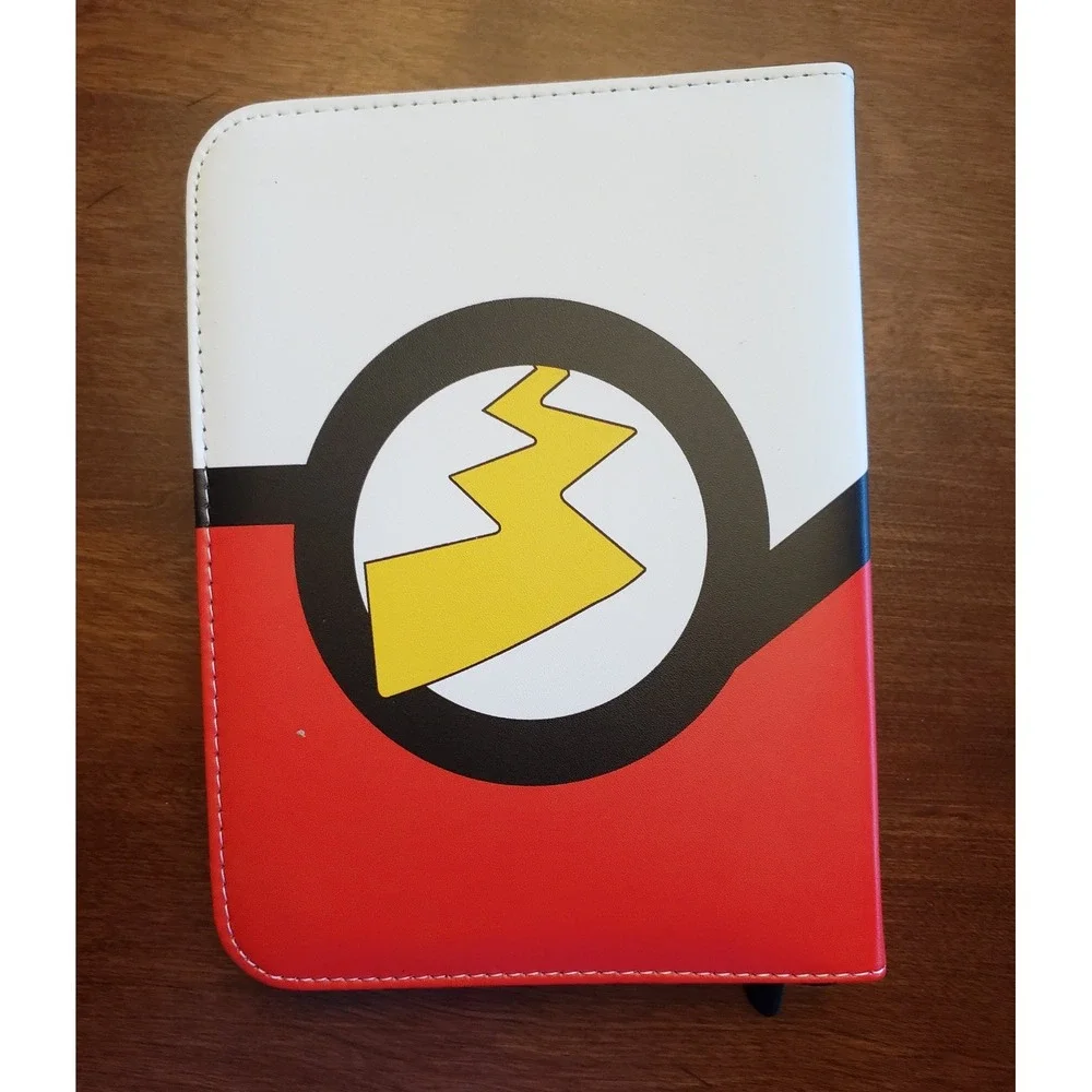 Pokemon Pikachu Pokeball Zippered 3-Ring Trading Card Binder 4-Pocket Sleeves